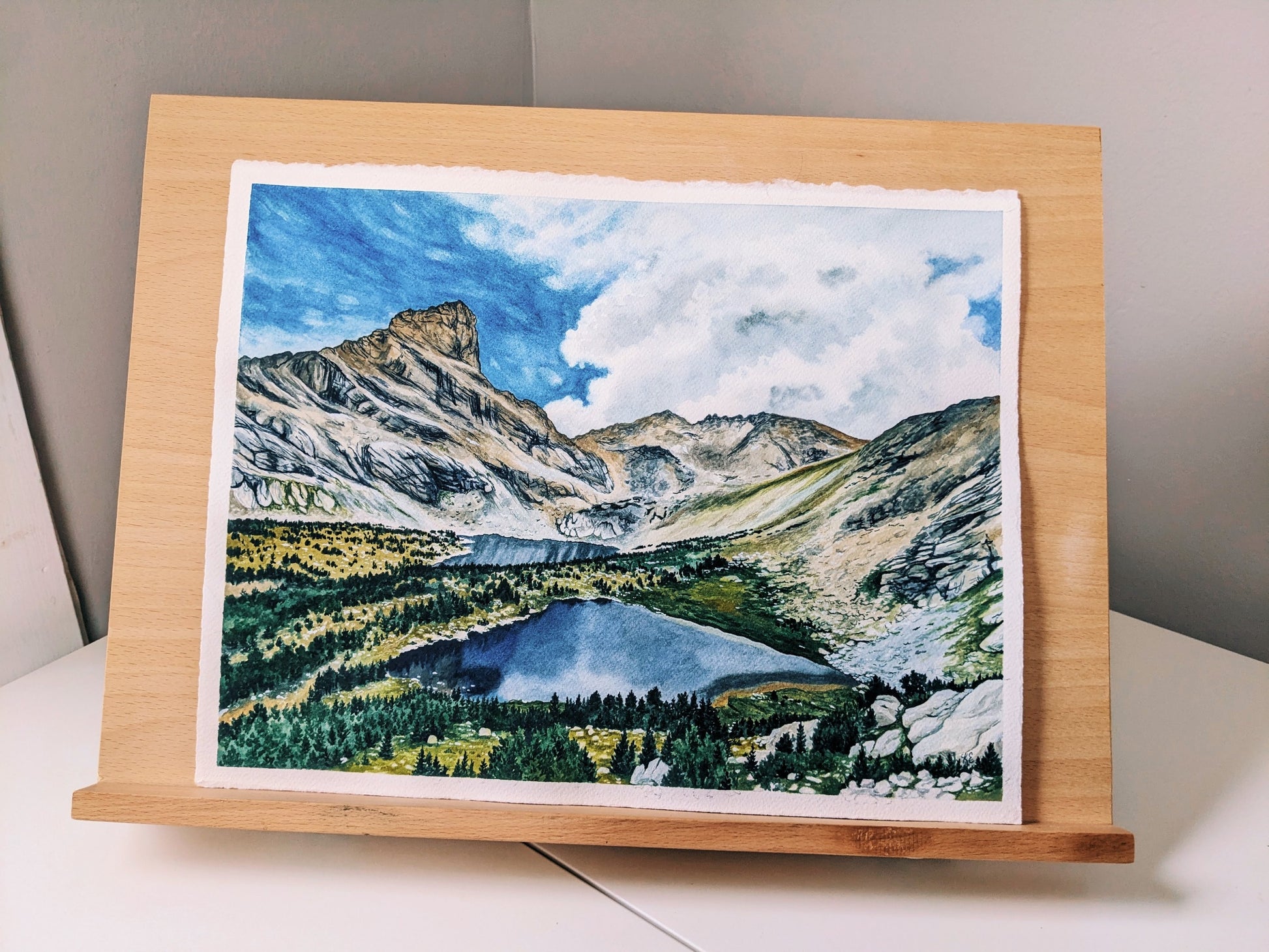 Wind River 1 | Bear Lakes and Lizard Head Peak- Original Watercolor - Kim Everhard Art
