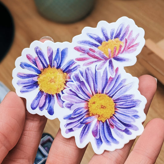 Alpine Daisies - Vinyl Sticker - Kim Everhard Art
