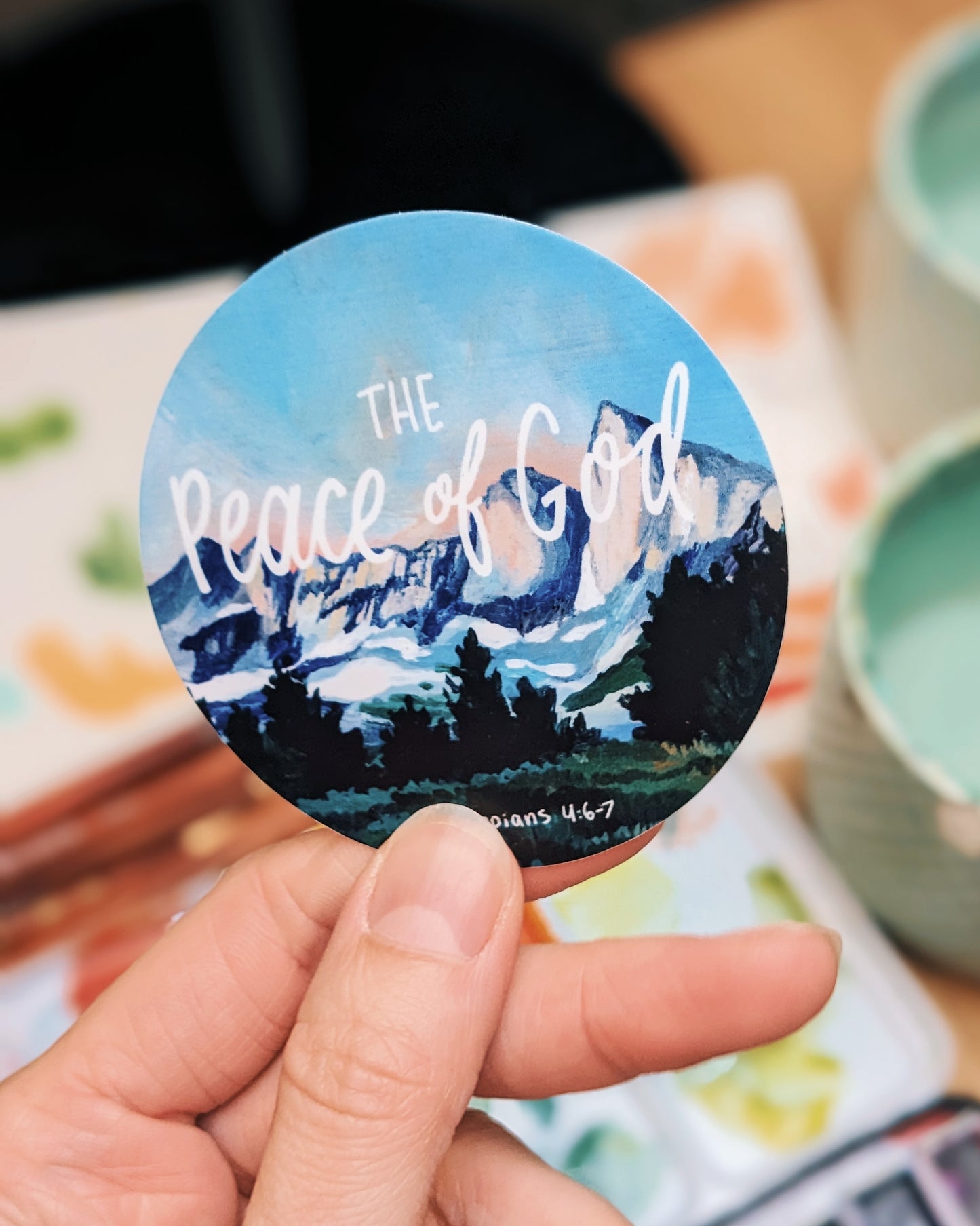 Peace in the Mountains - Vinyl Sticker - Kim Everhard Art
