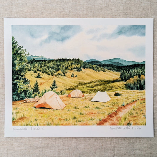 Campsite With A View - Fine Art Print - Kim Everhard Art