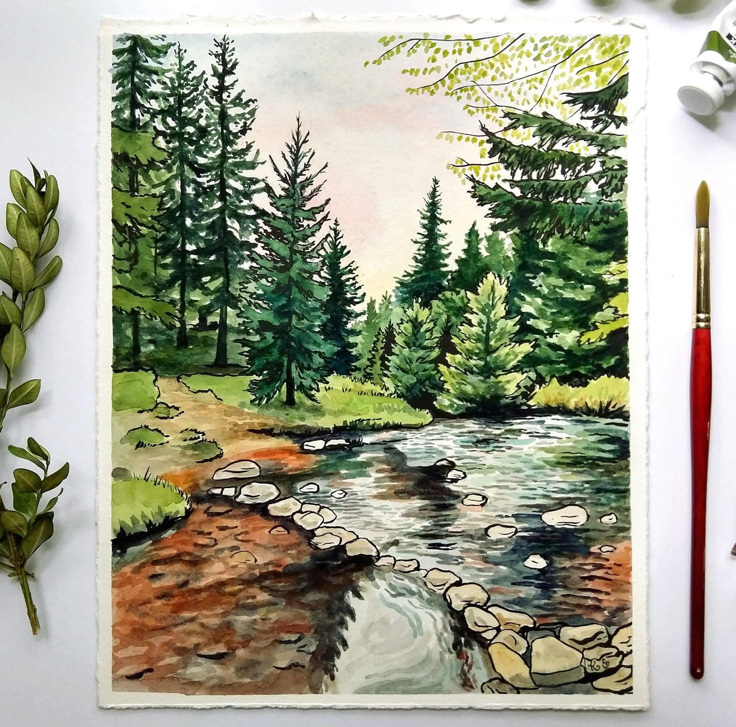 Hiking in Dolly Sods - Original Painting - 9x12" - Kim Everhard Art