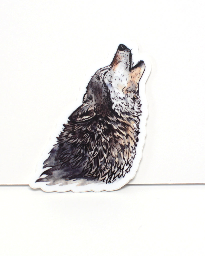 Howling Wolf - vinyl sticker - Kim Everhard Art