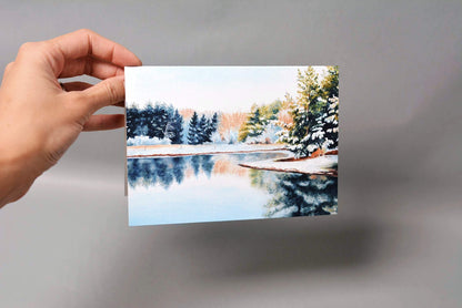 Winter Pond - Greeting Cards - Kim Everhard Art