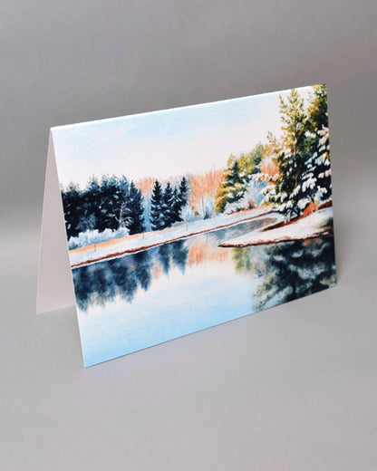 Winter Pond - Greeting Cards - Kim Everhard Art